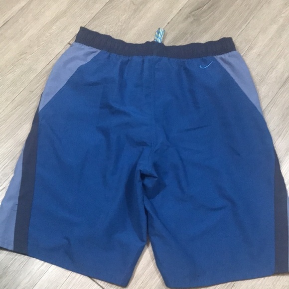 Nike Blue Spell Out Elastic Waist Swim Trunks size M - Picture 10 of 10
